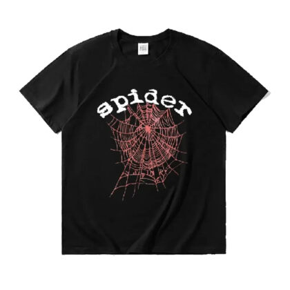 Web Graphic Printed Black Spider T Shirt